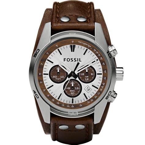 fossil chronograph cuff watch.